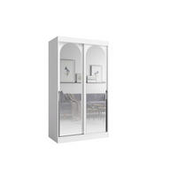 SCHIEBETÜRENSCHRANK MOSSA 120 / 215 / 65 cm in Weiß / Schwarz - Schwarz/Weiß, Holzwerkstoff (120/215/65cm) - Deine Möbel 24