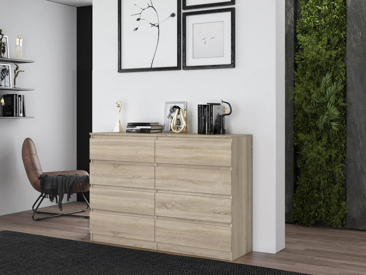 KOMMODE MALWA M8 140 - EICHE SONOMA - Sonoma Eiche, Holzwerkstoff (138/97/40cm) - CDF