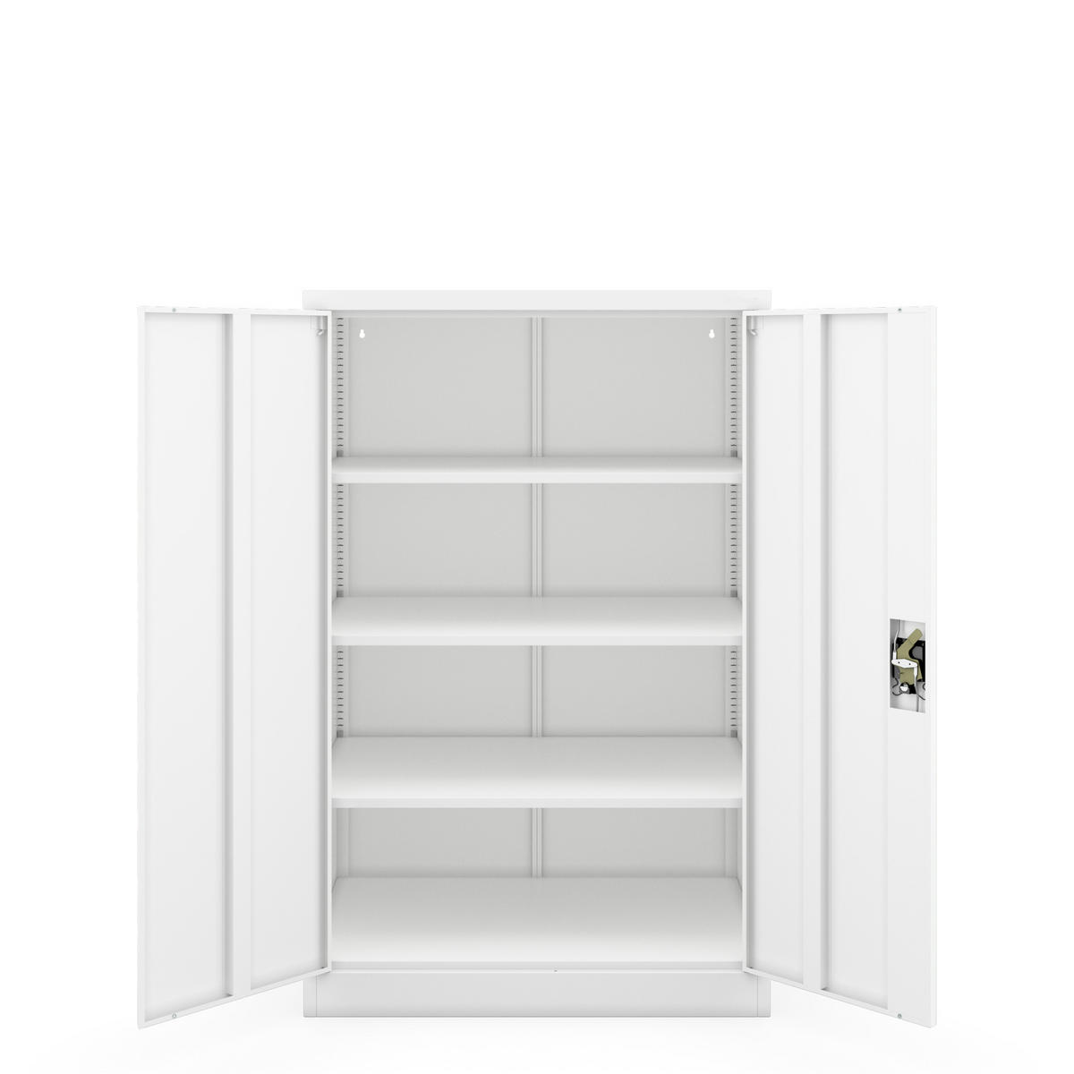 BÜROSCHRANK KEVIN D600 - Weiß, Metall (90/140/60cm) - Jan Nowak