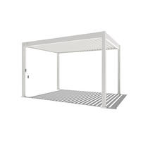 PERGOLA Terrassenüberdachung Superior Aluminium freistehend | 3 x 4 M | Lamellendach weiß - Weiß, Metall (400/255/300cm) - PergoLine