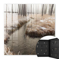 SCHLÜSSELBOX Schwarz 30x30 cm- Türöffnung nach rechts - Winter River - Weiß, Metall (30/30/5cm) - TULUP