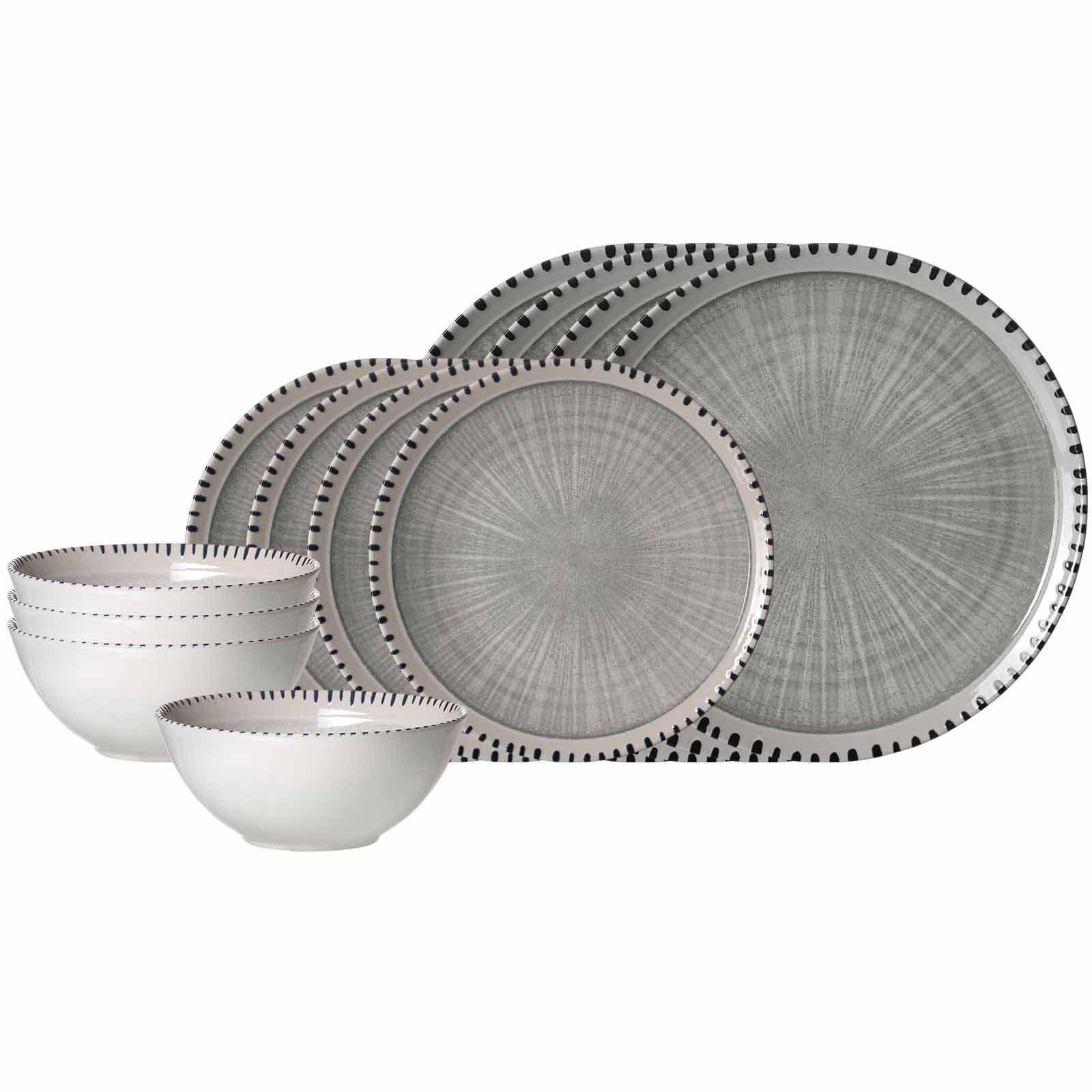 BASIC-SET Natura Grau 12er Set - Grau, Keramik (2/2/2cm) - Ritzenhoff Breker