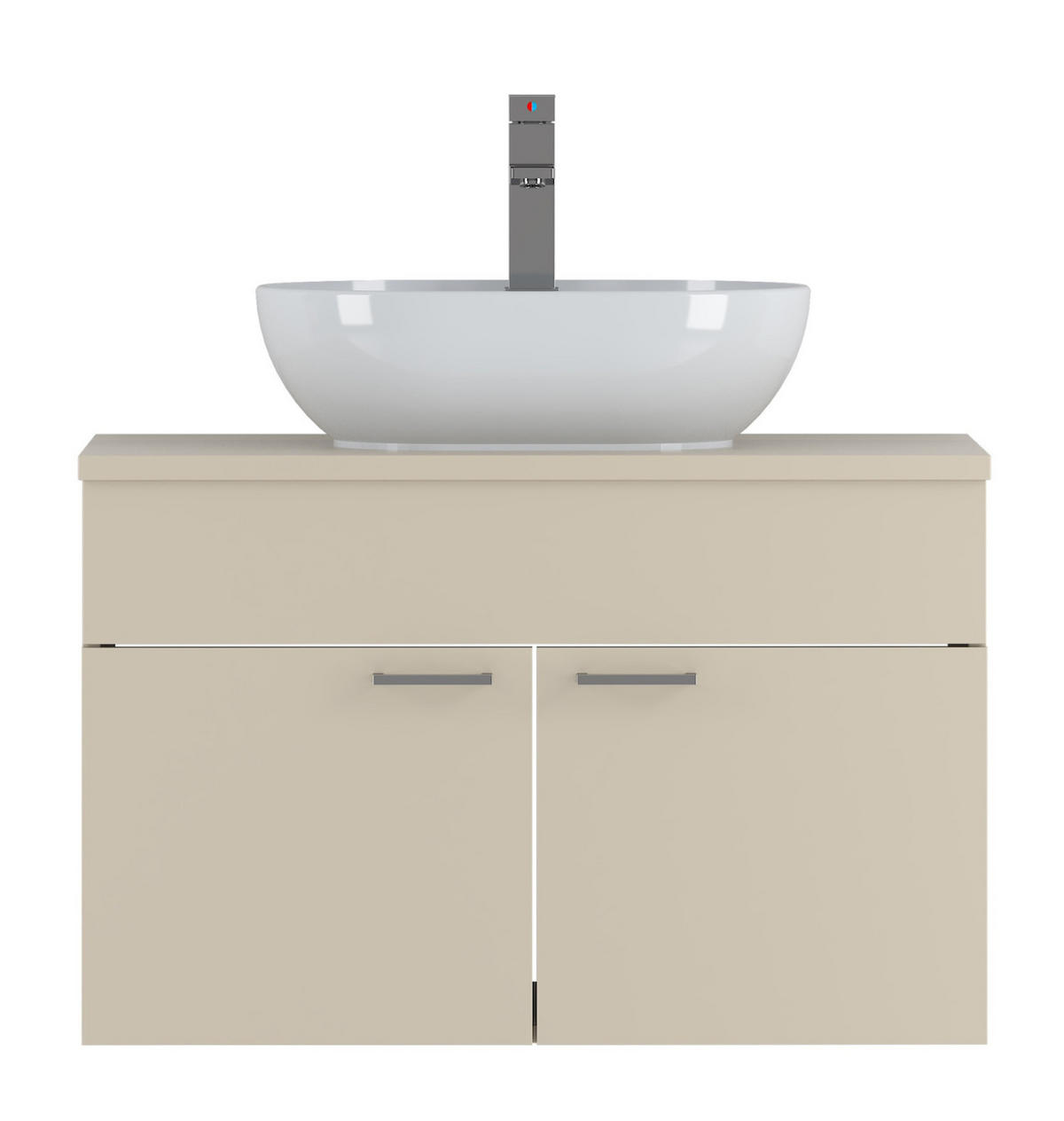 WASCHBECKENUNTERSCHRANK Colorado 2 Schubladen Cashmere - 80 x 46 x 52 cm - Kaschmir, Holz (80/52/46cm) - Badplaats