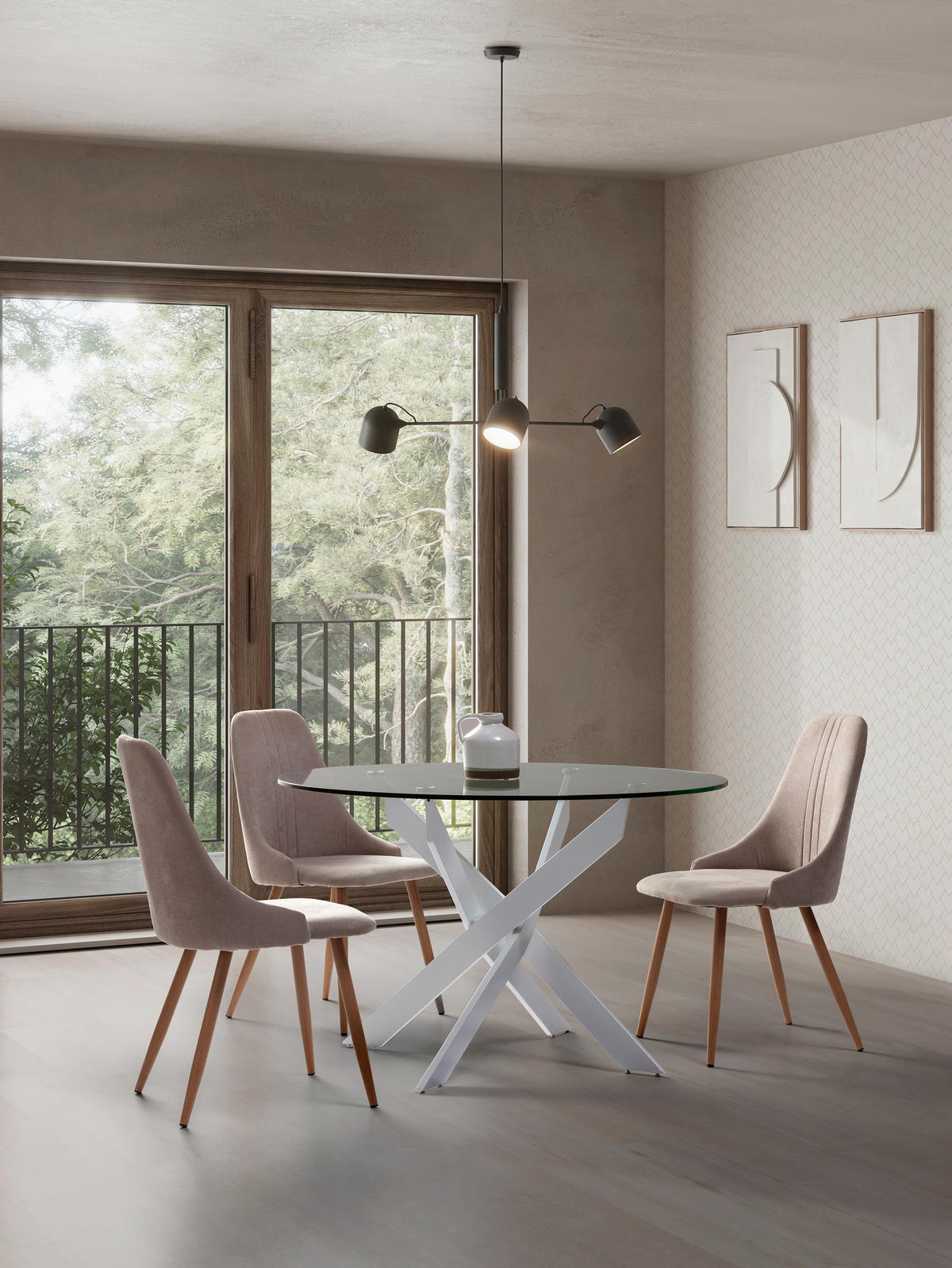 ESSTISCH Ruth Weiß 120/120/76 cm - Weiß, Metall (120/120/76cm)