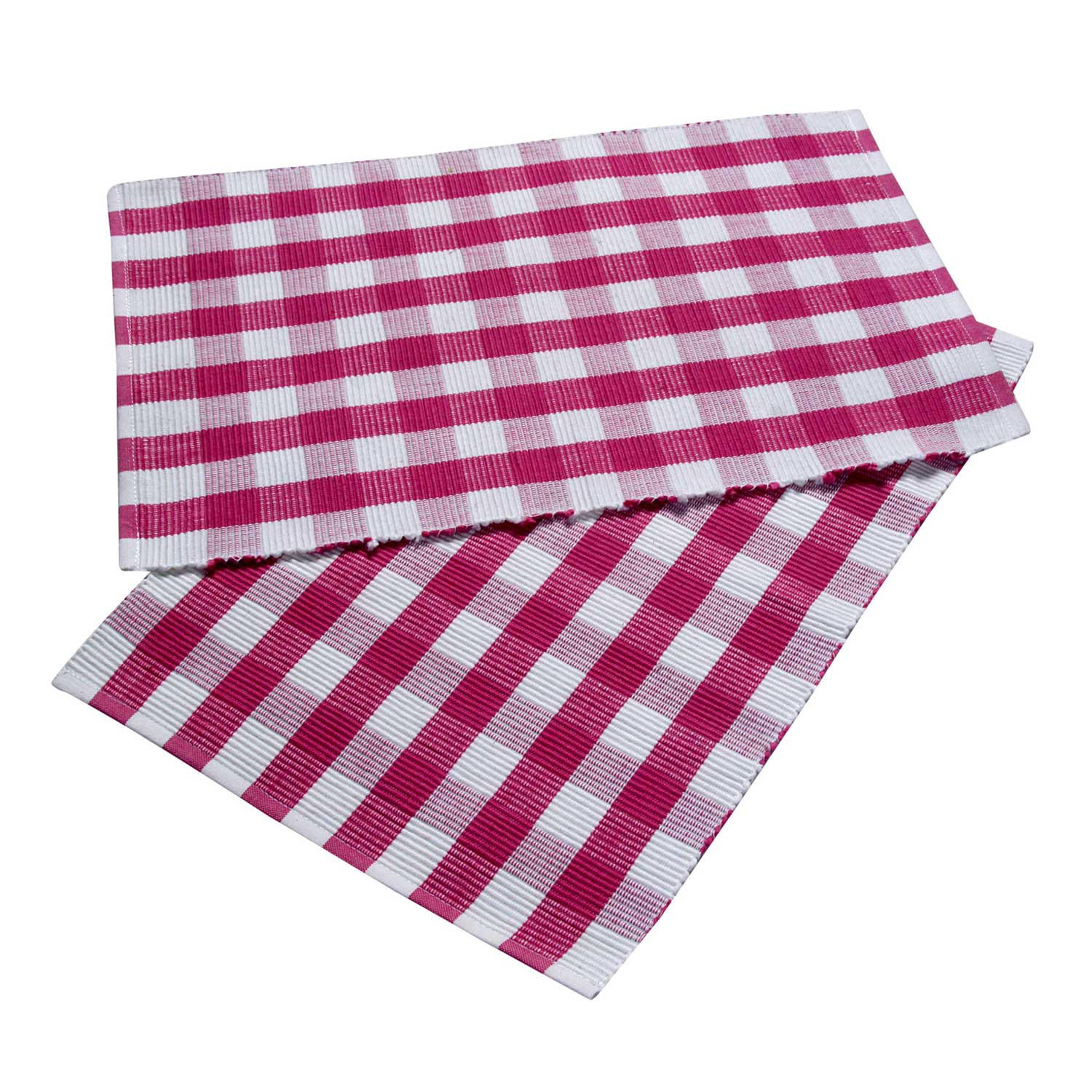 TISCHSET Vichy-Karo pink im 2er-Set 30/45 cm, 100% Baumwolle - Pink, Textil (30/45cm) - Homescapes