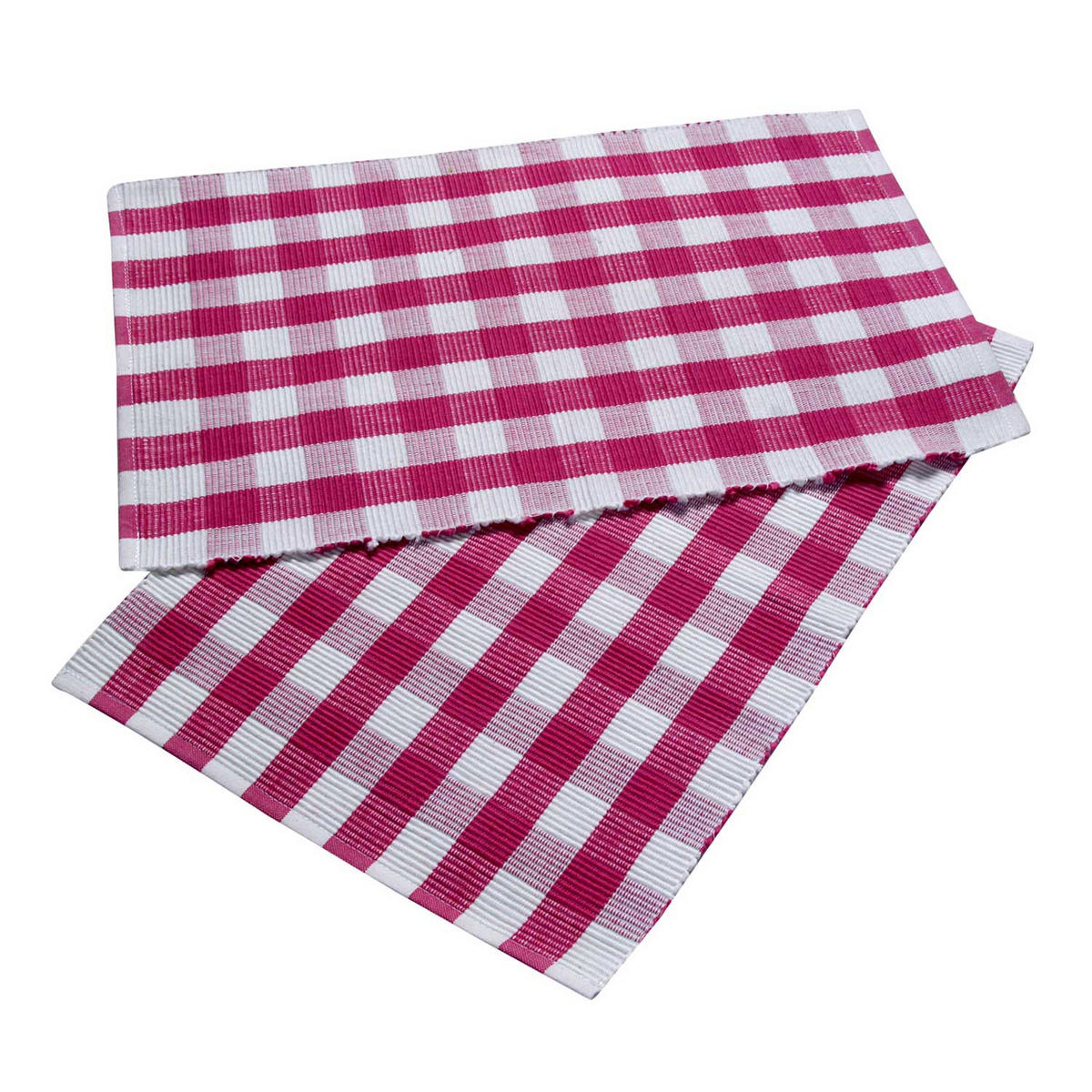 TISCHSET Vichy-Karo pink im 2er-Set 30/45 cm, 100% Baumwolle - Pink, Textil (30/45cm) - Homescapes