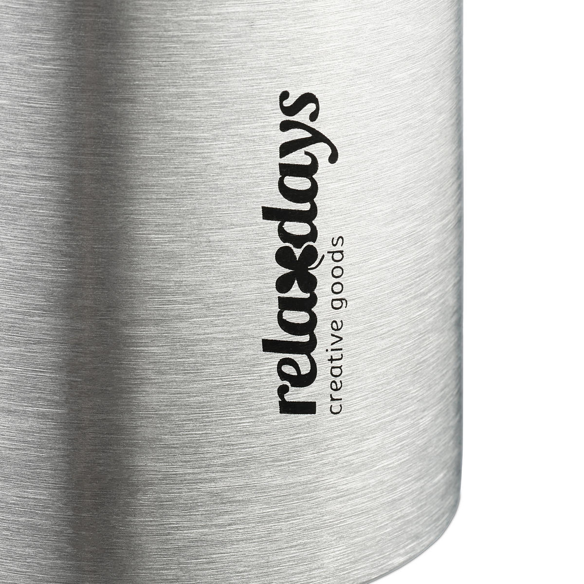 THERMOBECHER - Silberfarben, Kunststoff/Metall (0.4L) - Relaxdays