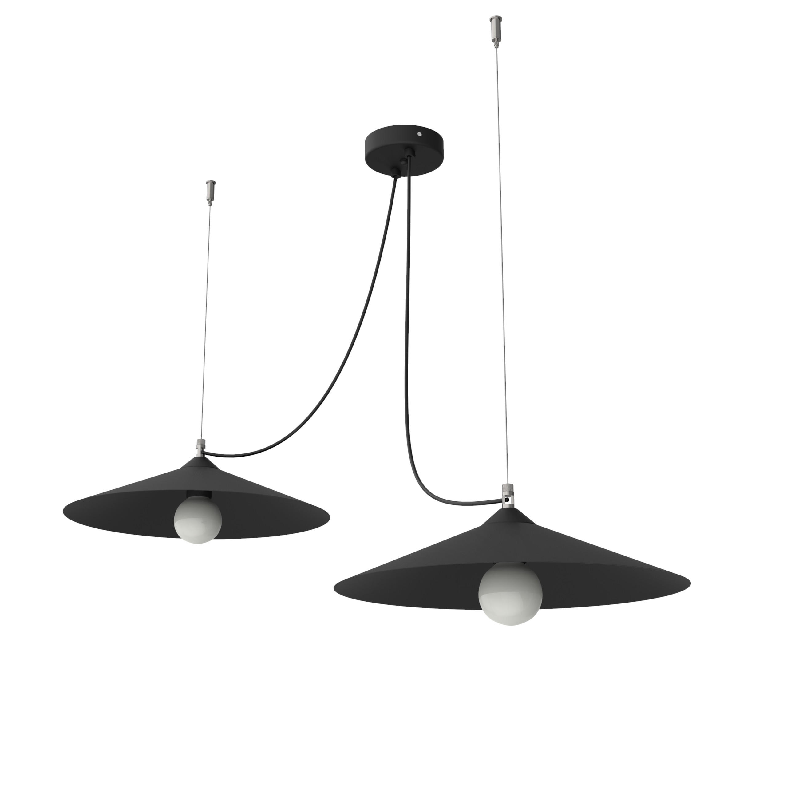 HÄNGELEUCHTE - Schwarz, Metall (40/40/9cm) - Lumicom