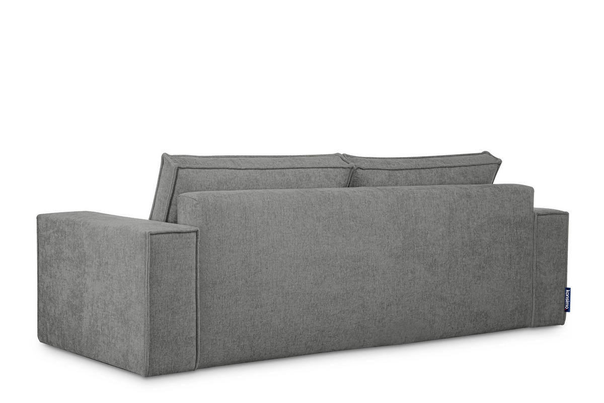 3-SITZER-SOFA NAPI II mit Schlaffunktion, grau - Grau, Textil (244/89/101cm) - KONSIMO®