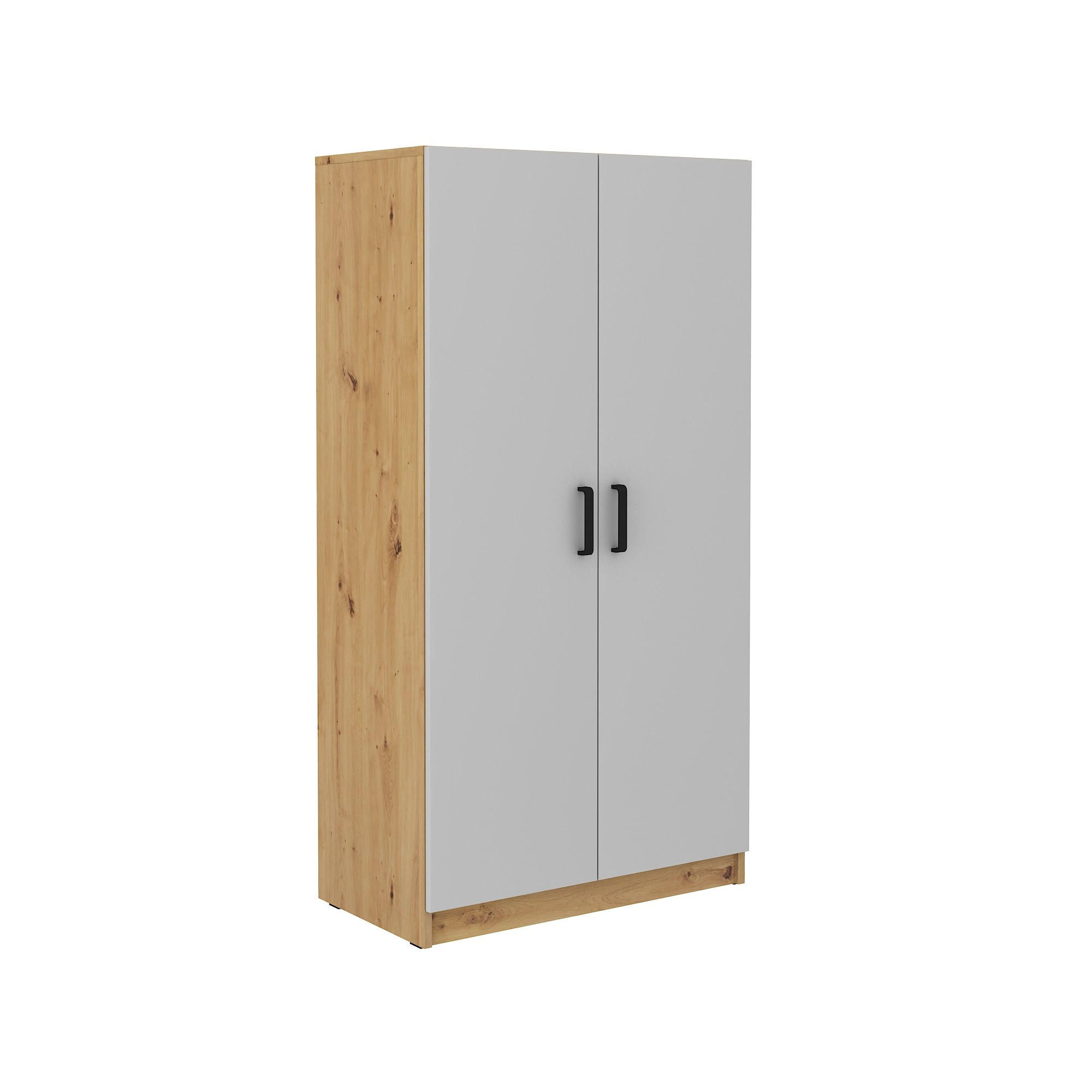 Masseno Drehtürenschrank Grau 79.9x153.6x43.6 cm