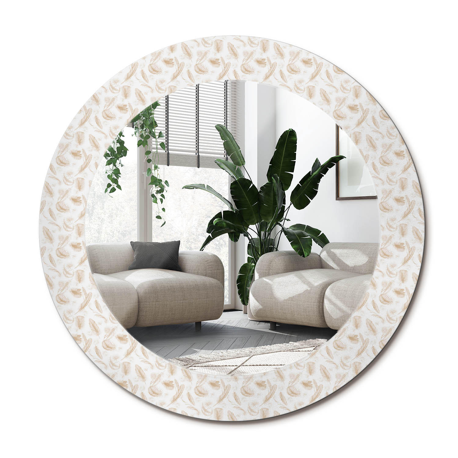 Wallfluent Spiegel Creme 60x60x0.4 cm