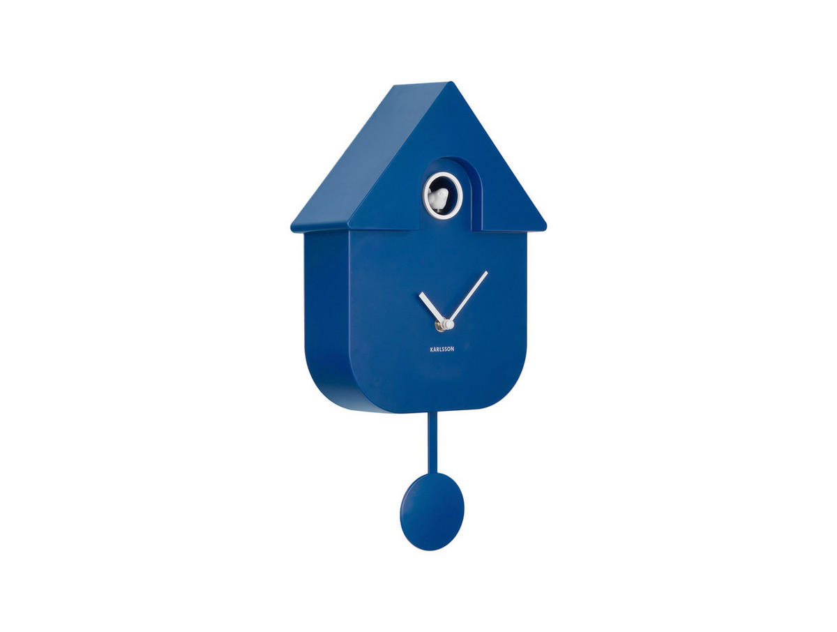 WANDUHR Modern Cuckoo Blau 8.5/21.5/41 cm - Dunkelblau, Kunststoff (21.5/41/8.5cm) - Karlsson