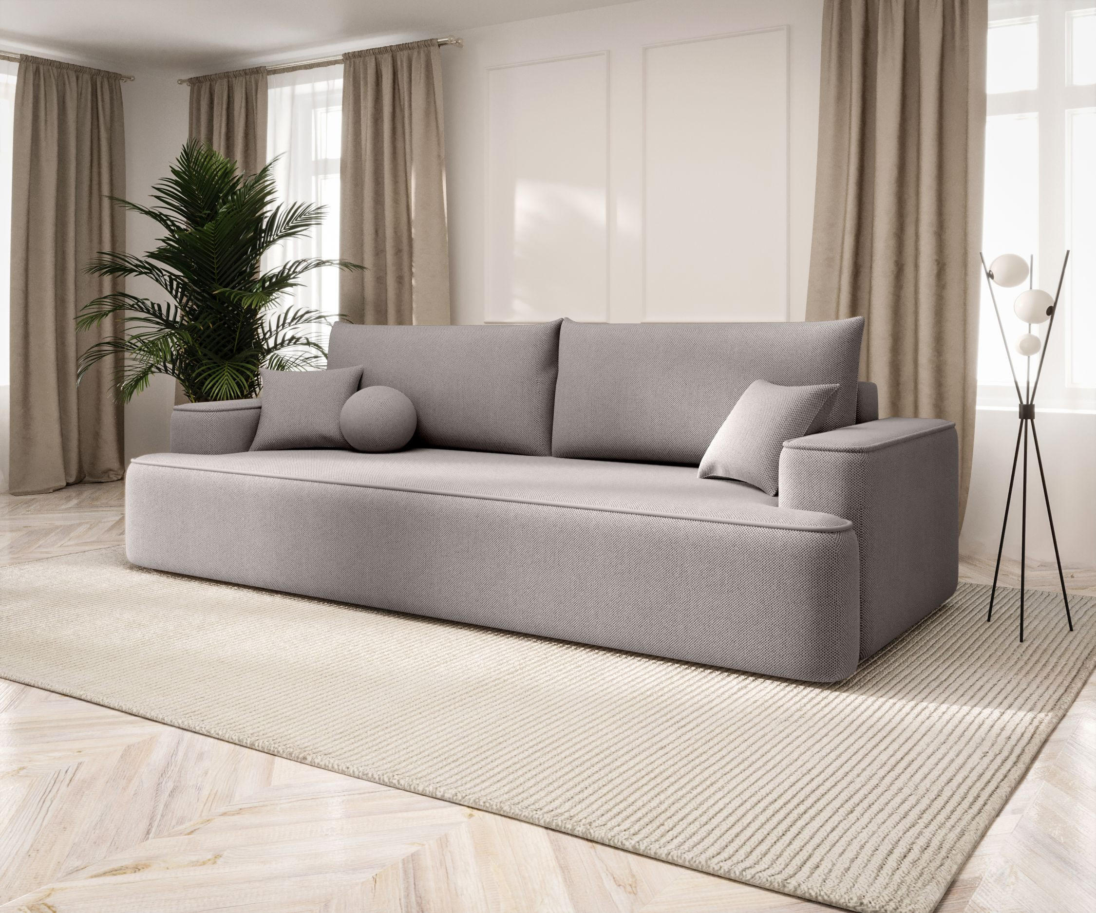 SOFA mit Schlaffunktion FIGO Curio 83 - Grau, Textil (250/75/150cm) - Bedante