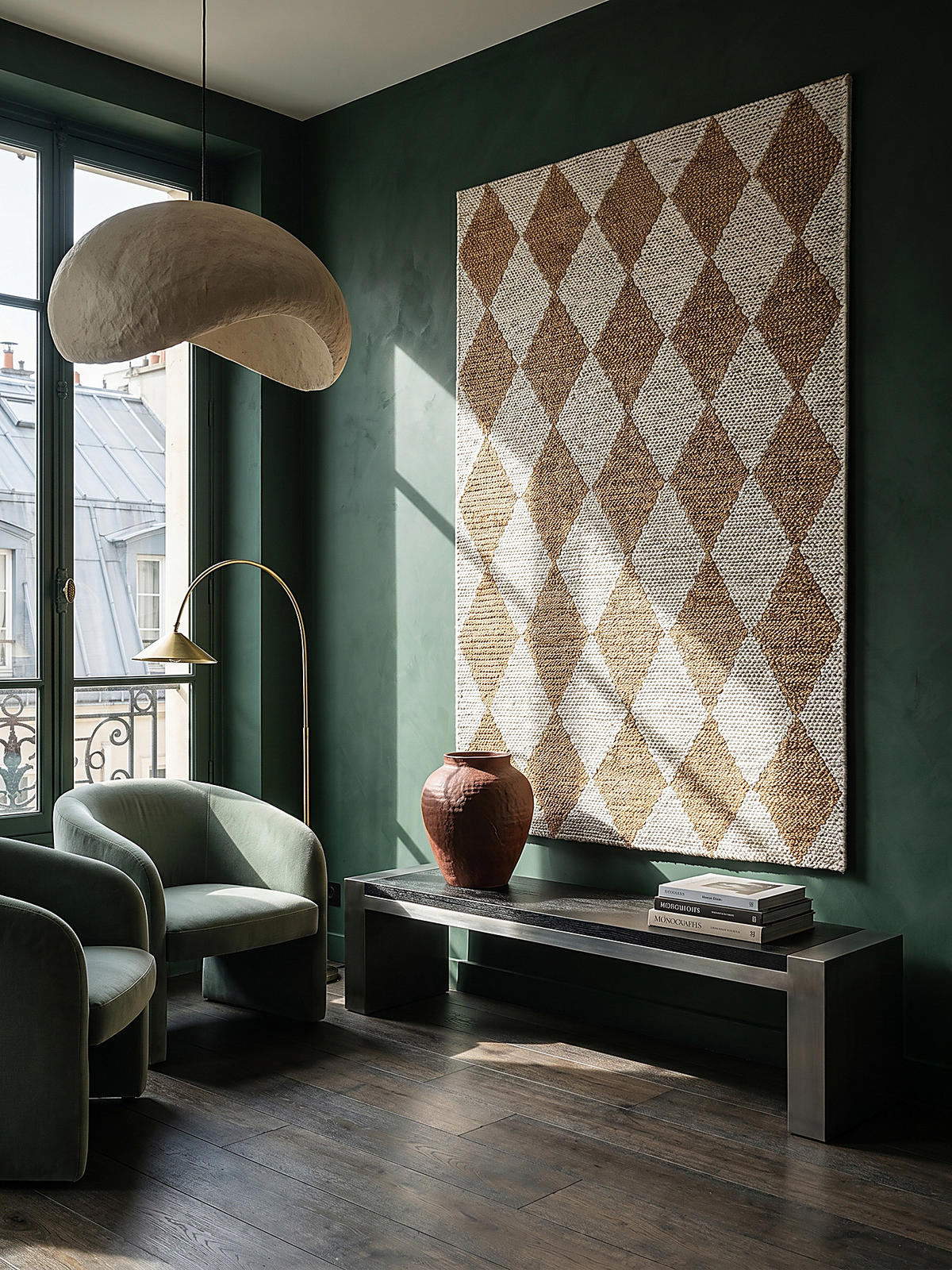 JUTETEPPICH BAIN, mit Rautenmuster, Beige, 120 x 170 cm - Beige, Textil (120/170cm) - KADIMA DESIGN
