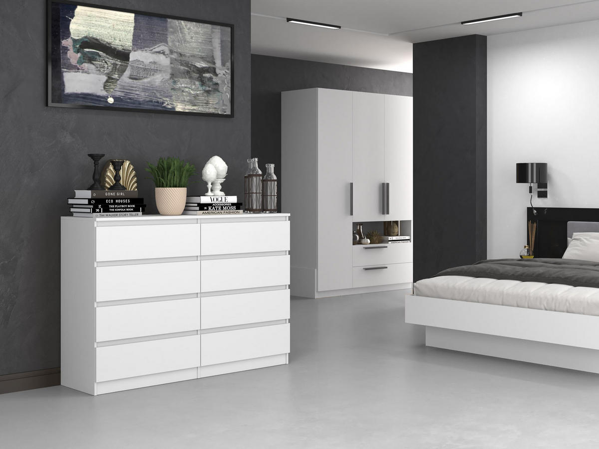 KOMMODE MALWA M8 140 - WEISS - Weiß, Holzwerkstoff (138/97/40cm) - CDF