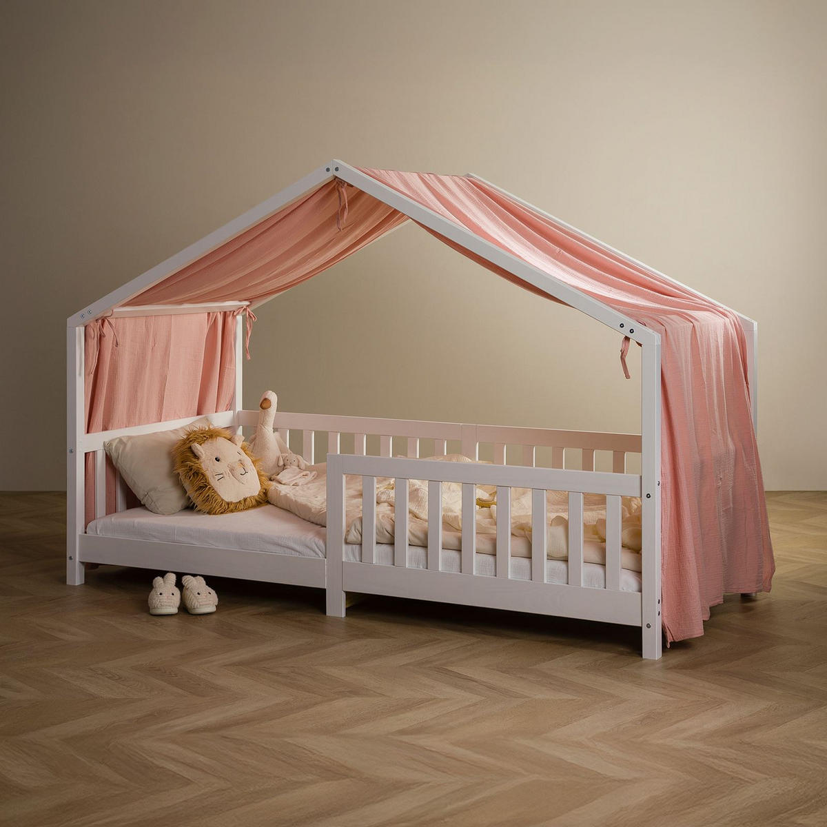 HAUSBETT-HIMMEL LIAN rosa - Rosa, Textil - IDIMEX