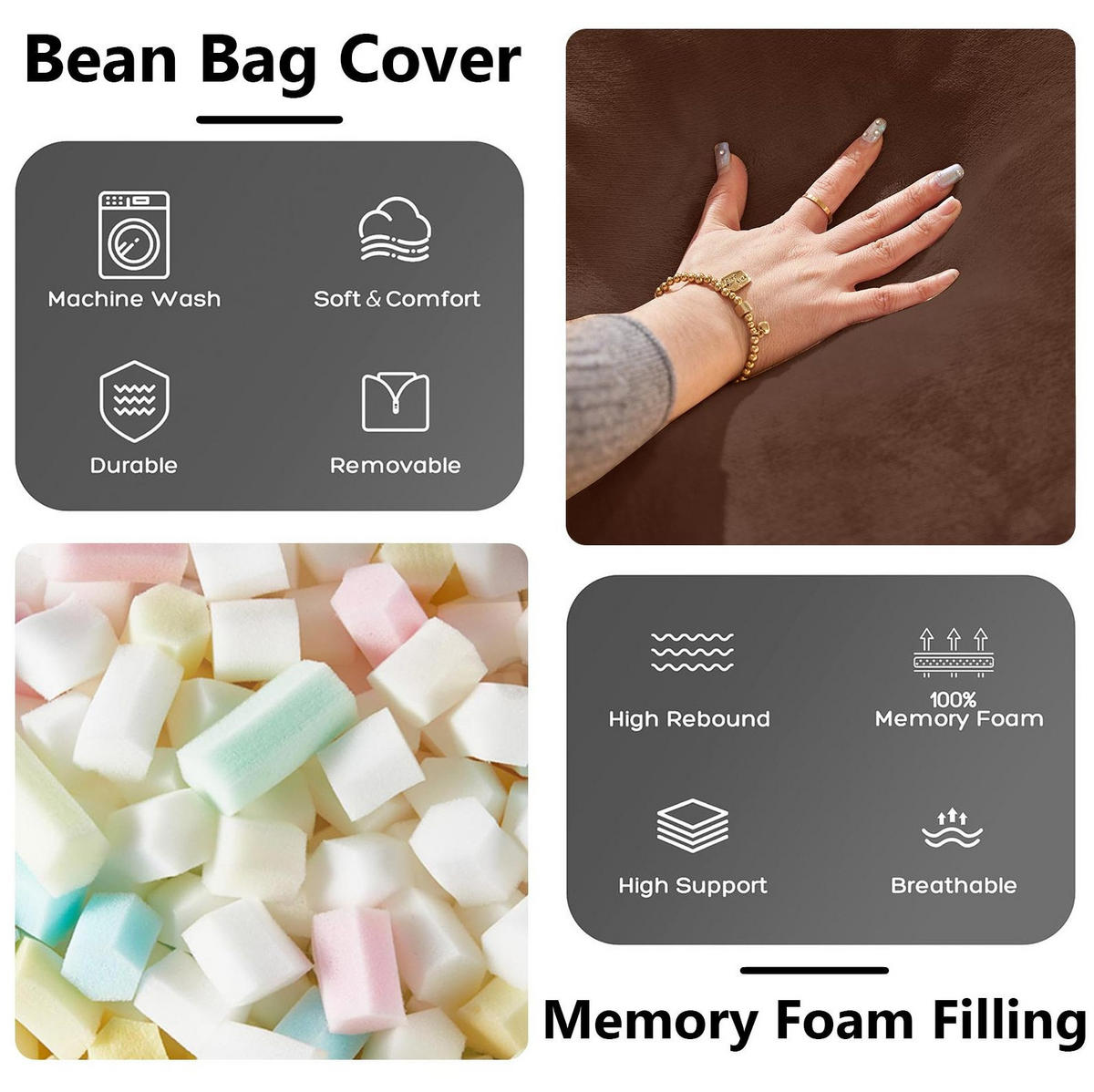 SITZSACK Sofa faltbar Coffee - Braun, Kunststoff (120/60/130cm) - Beauniv