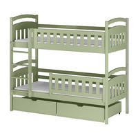 ETAGENBETT 90x200 cm mit zwei Schubladen in Olivgrün - Olivgrün, Holzwerkstoff (90/200cm) - Kids Collective