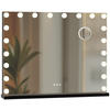 SCHMINKSPIEGEL eckig 80/14/62 cm Metall Schwarz - Schwarz, Metall (80/62/14cm) - CLP