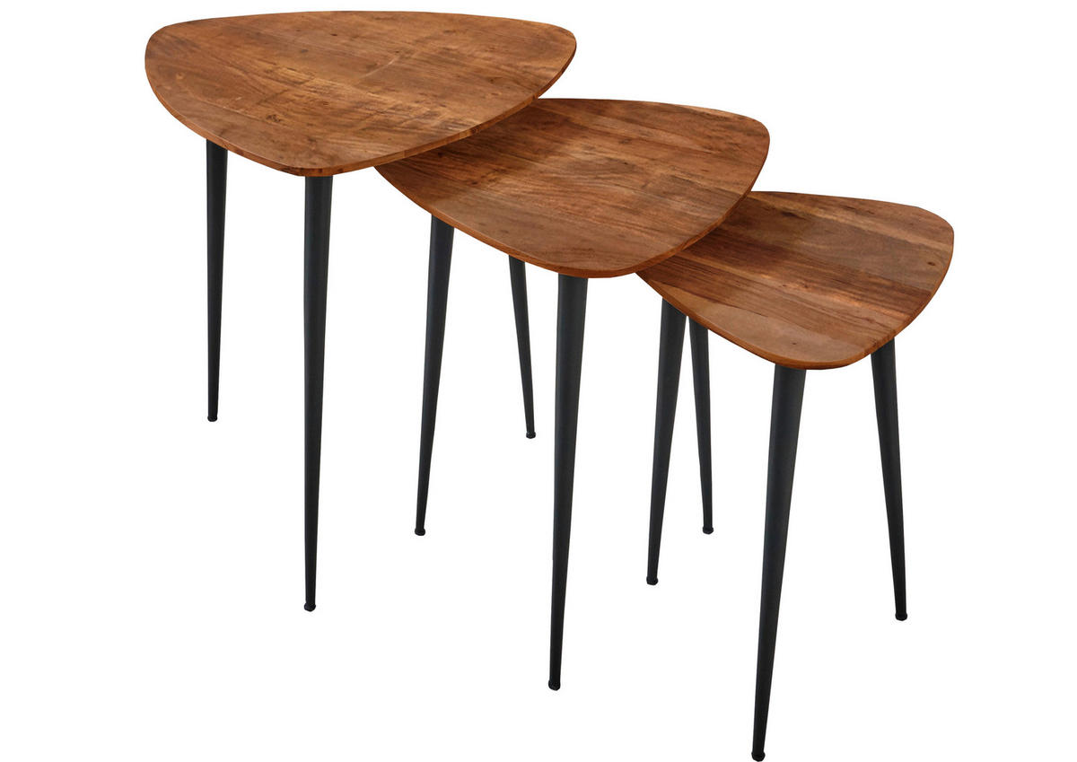 COUCHTISCH ELSA - Schwarz/Braun, Holz/Metall (60/60/57cm) - SAM