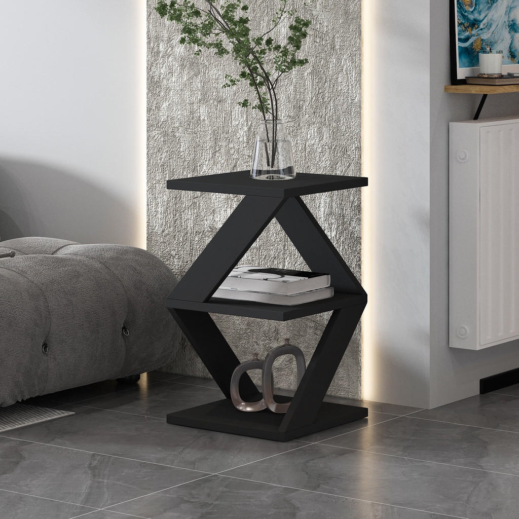 Thumbnail - moebel17 Beistelltisch, Anthrazit, Holzwerkstoff, Quadratisch, 29x50x30 cm, Wohnzimmer, Wohnzimmertische, Beistelltische