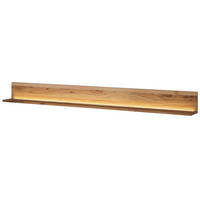 WANDREGAL Wild-/Zerreiche 202x17x19 natur geölt MONTREUX LUX #124 - Naturfarben, Holz (202/19/17cm) - Massivmoebel24