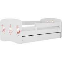 KINDERBETT Emily mit Schublade und Matratze, Weiß 70x140 cm - Altrosa/Weiß, Holzwerkstoff (140/70cm) - WFL GROUP