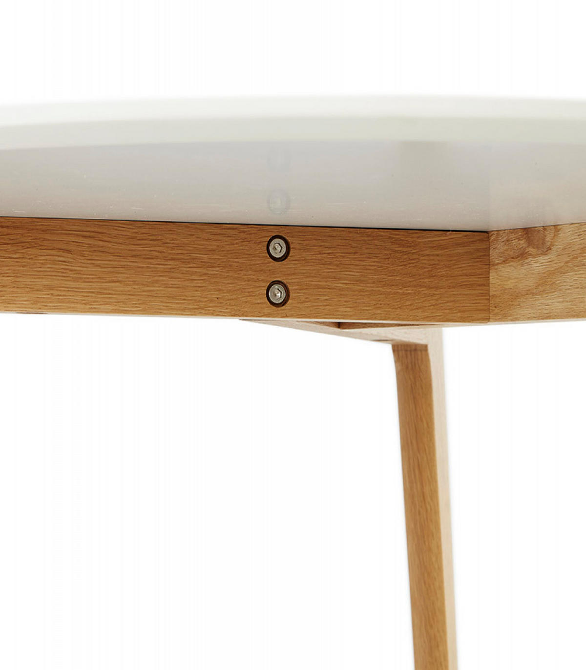 COUCHTISCH rund MDF Eiche skandinavisch weiß modern - Eichefarben/Weiß, Eichenholz/Holz (90/90/45cm) - KADIMA DESIGN