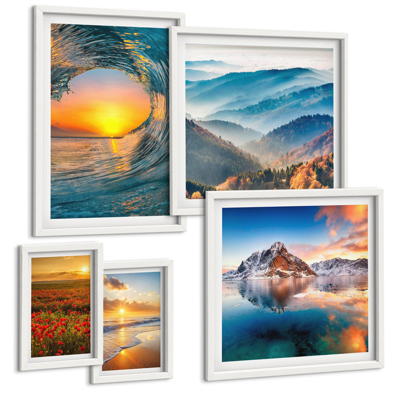 Tulup Bilder Weiß 40x60 cm