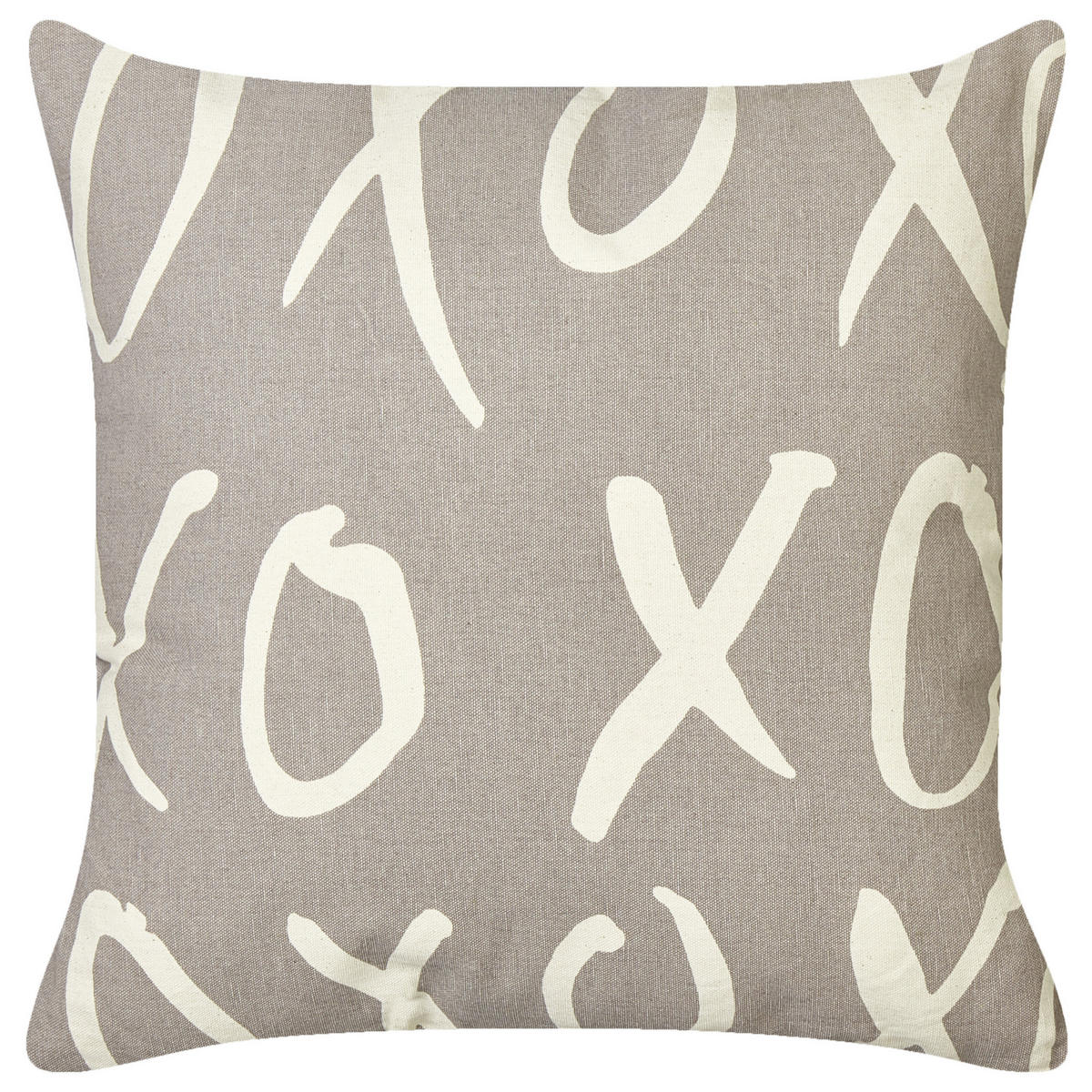 Dekokissen 2er-Set Grau 45/45 cm Telopea - Weiß/Grau, Naturmaterialen (45/45cm) - Beliani