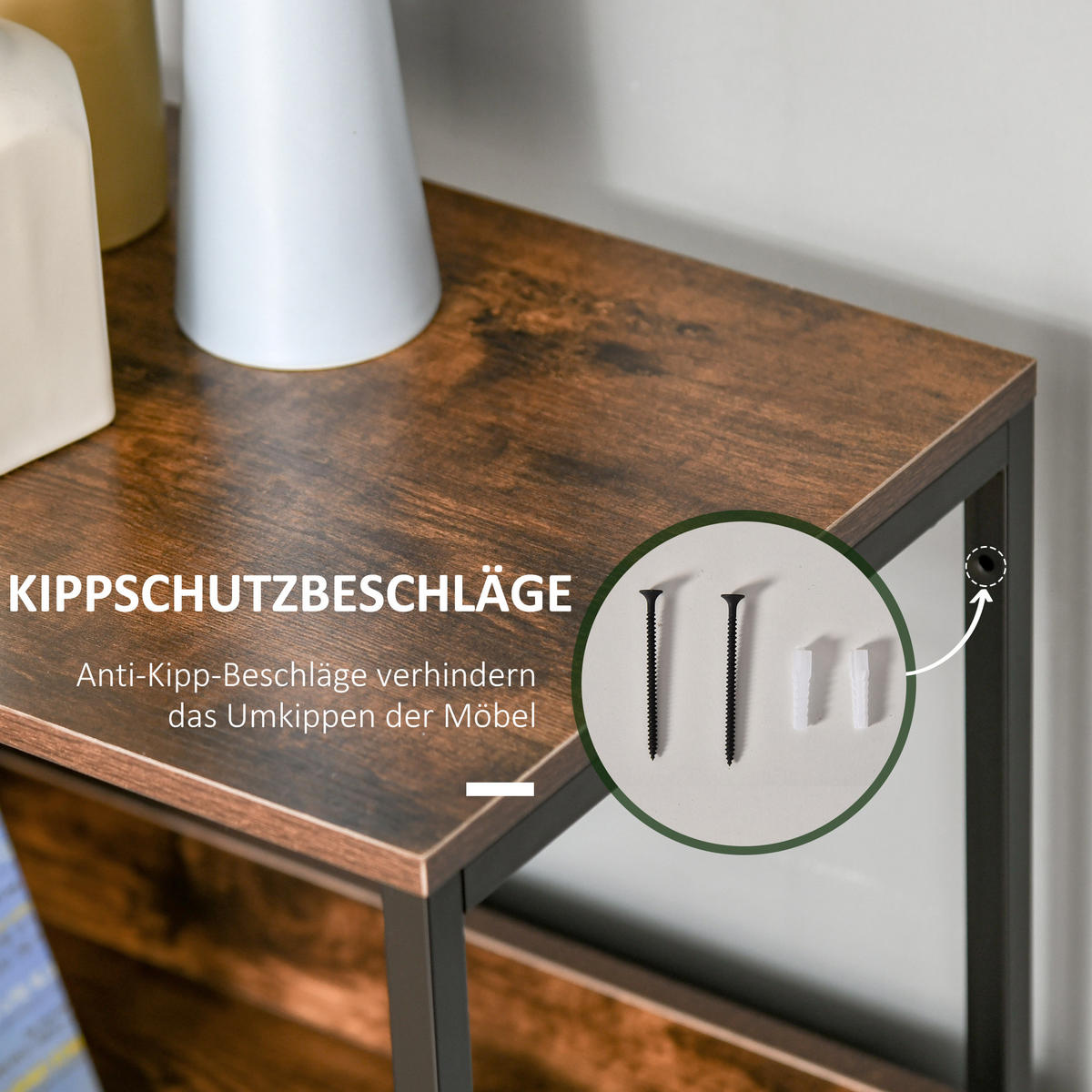 KOMMODE mit 4 Schubladen aus Leinen Aufbewahrungsschrank mit Ablage Griffen - Schwarz, Metall (29/103/58cm) - HOMCOM