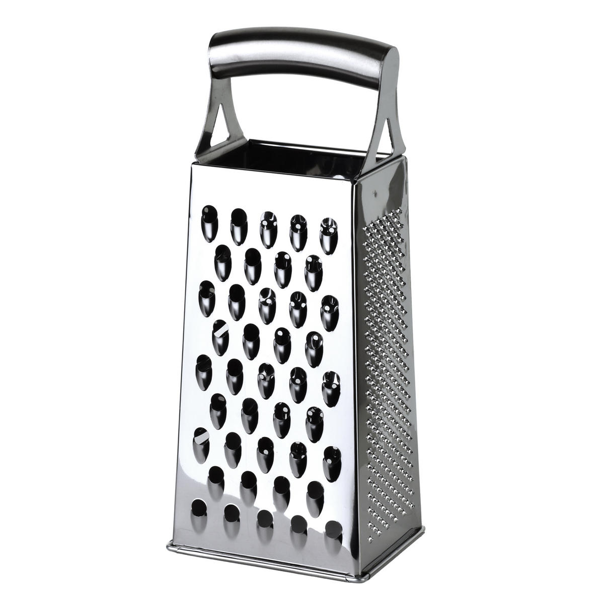 KÜCHENREIBE Basic Kitchen silberfarben 10/8/25 cm Metall - Silberfarben, Metall (8/25/10cm) - Mondex