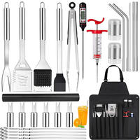 GRILLBESTECK 25-teiliges Set - Multicolor, Metall (43cm)