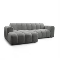 ECKSOFA TISI Grau Strukturstoff - Grau, Holz (274/165cm) - MASSENO