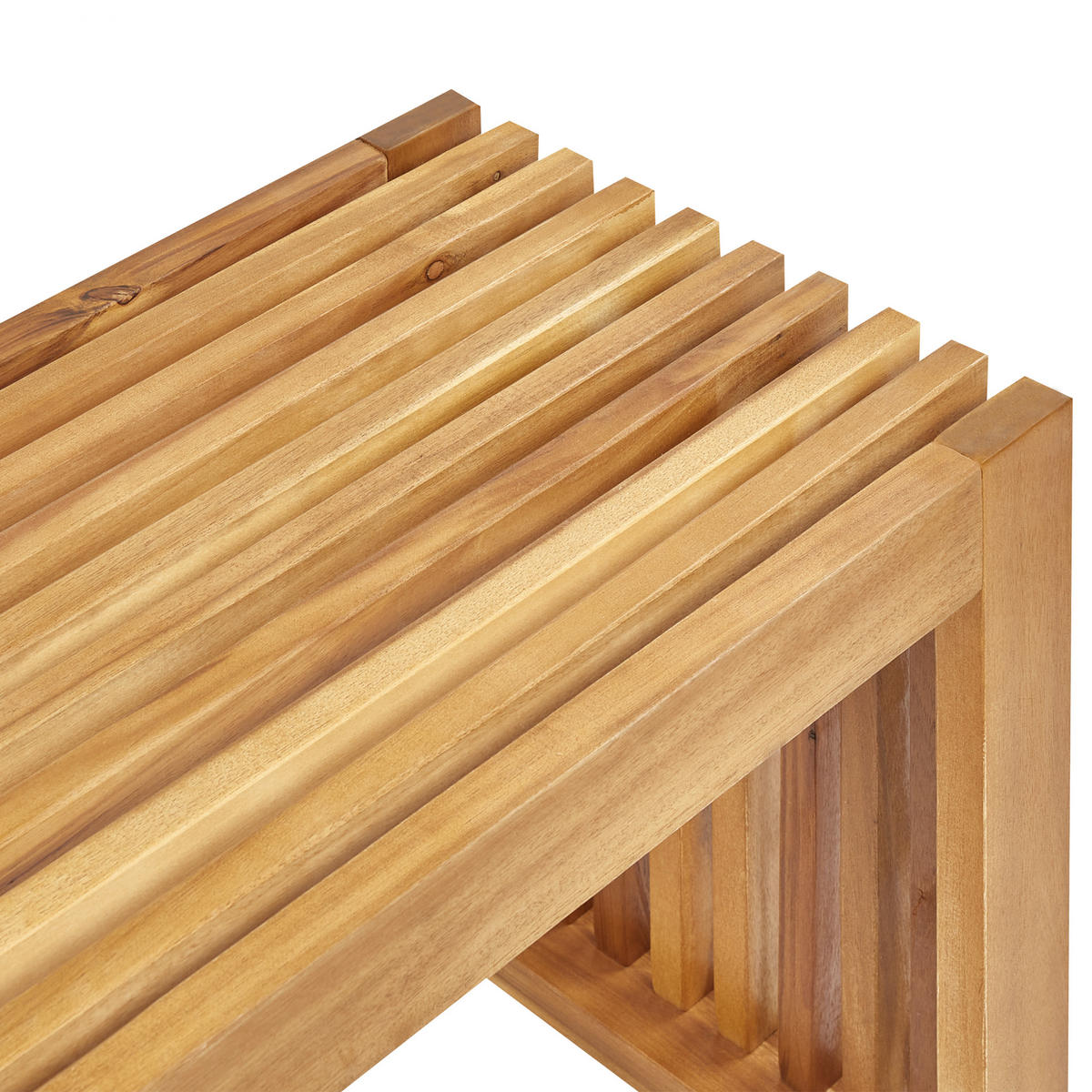 GARTENBANK Heller Holzfarbton Bellano - Hellbraun, Holz (105/43/35cm) - Beliani