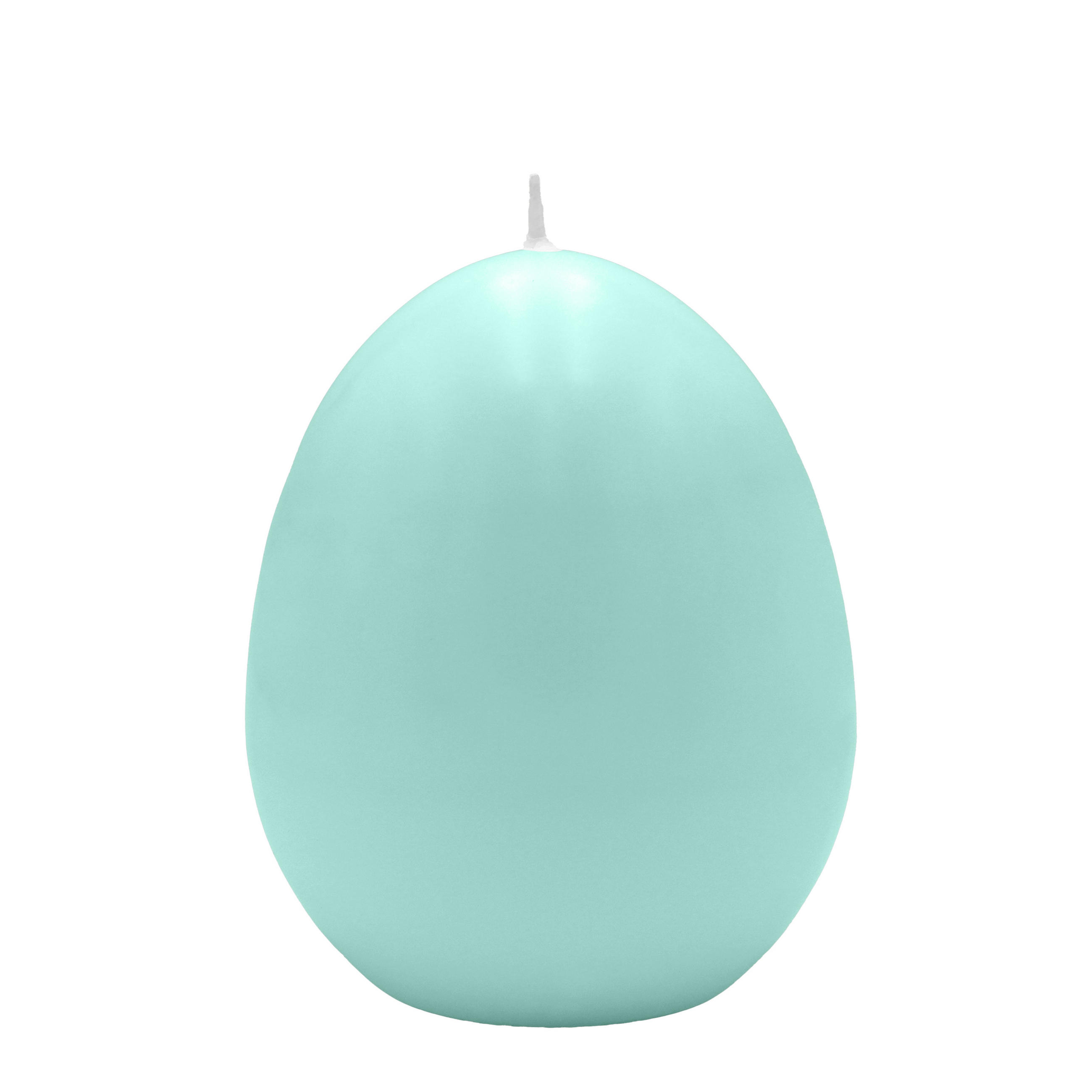 EIKERZEN Maxi, Straußenei Türkis 140 x Ø 100 mm, 6 Stück - Türkis, Paraffin (10/14/14cm) - Kopschitz Kerzen
