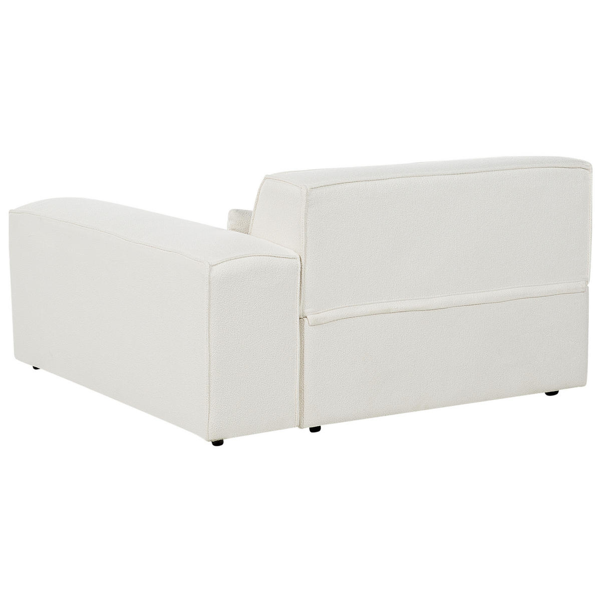 ČALOUNĚNÉ LEHÁTKO CHAISE LONGUE LEVOSTRANNÉ Bouclé Krémově bílé Hellnar - bílá/krémová, textil (102/70/176cm) - Beliani
