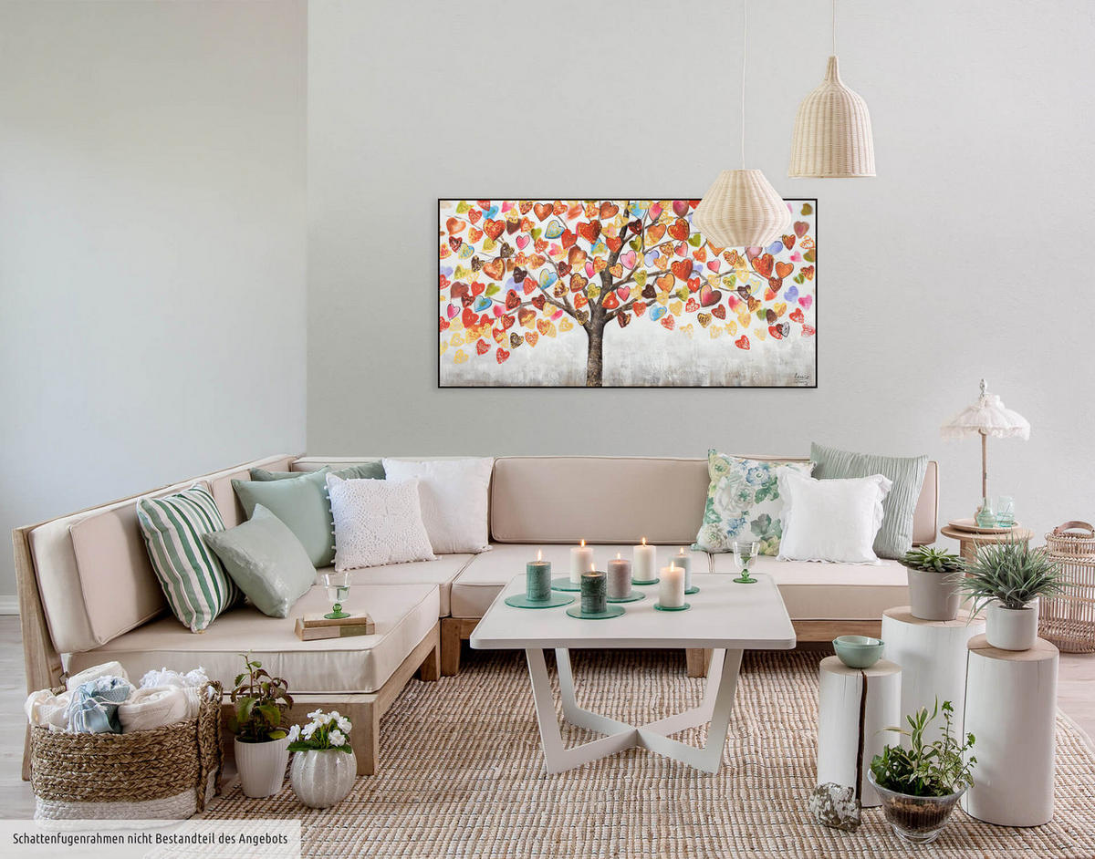 ÖLGEMÄLDE 120/60 cm - Weiß, Holz/Textil (120/60cm) - KUNSTLOFT