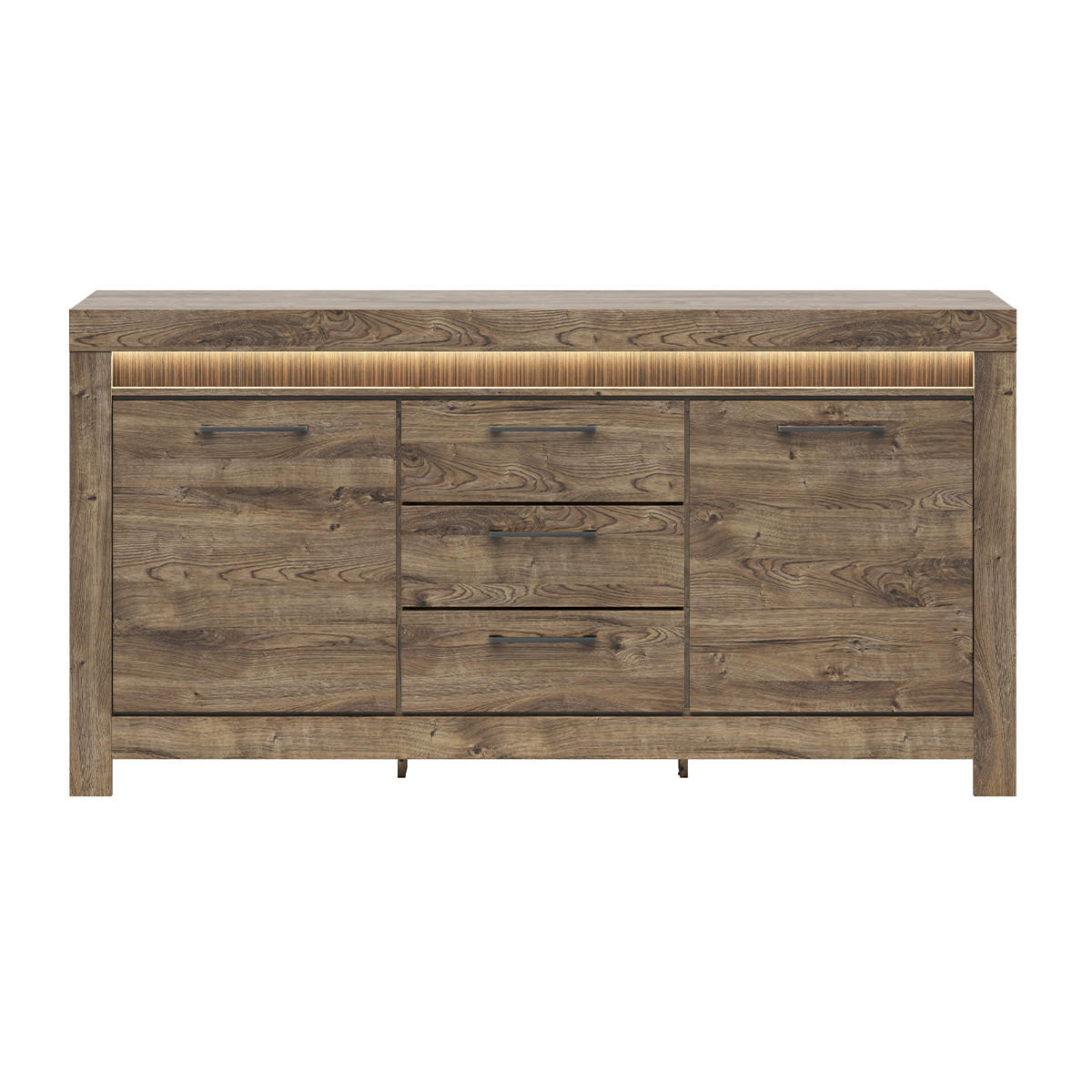KOMODA Amaury Drevo - hnedá, kompozitné drevo (180/93/45cm) - Petits-meubles