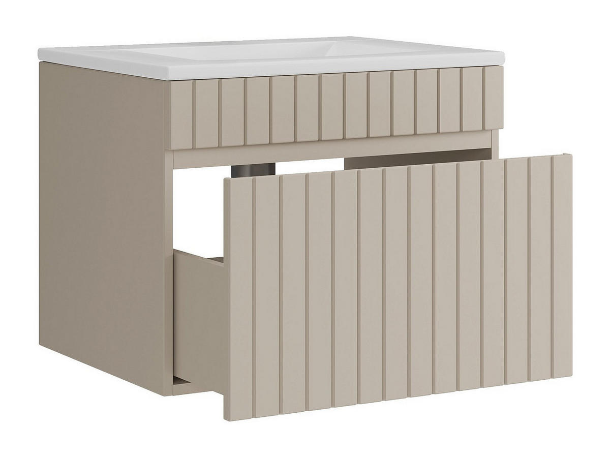 EINZELWASCHTISCH - 60cm x 46cm - MDF - beige - SATARA - Beige, Holz (60/46/46cm) - Vente-Unique
