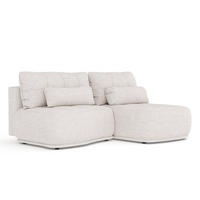 ECKSOFA MIT SCHLAFFUNKTION Batu Beige Webstoff - Beige/Schwarz, Holz/Holzwerkstoff (223/158cm) - Maison de Reve