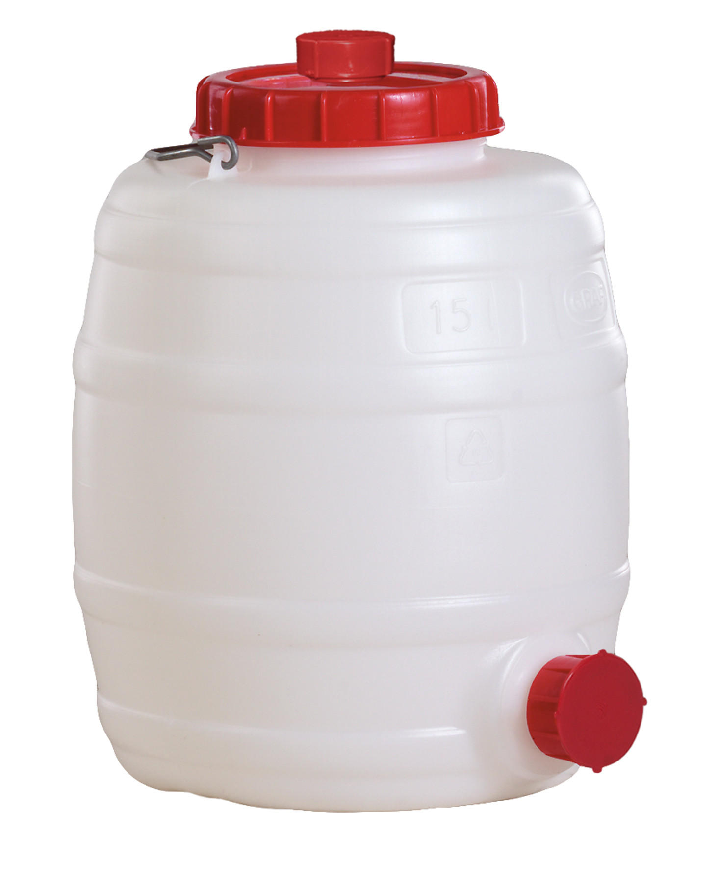 UNIVERSAL-FASS 15 L rund aus lebensmittelechten PE - Weiß, Kunststoff (30/34/30cm) - GRAF