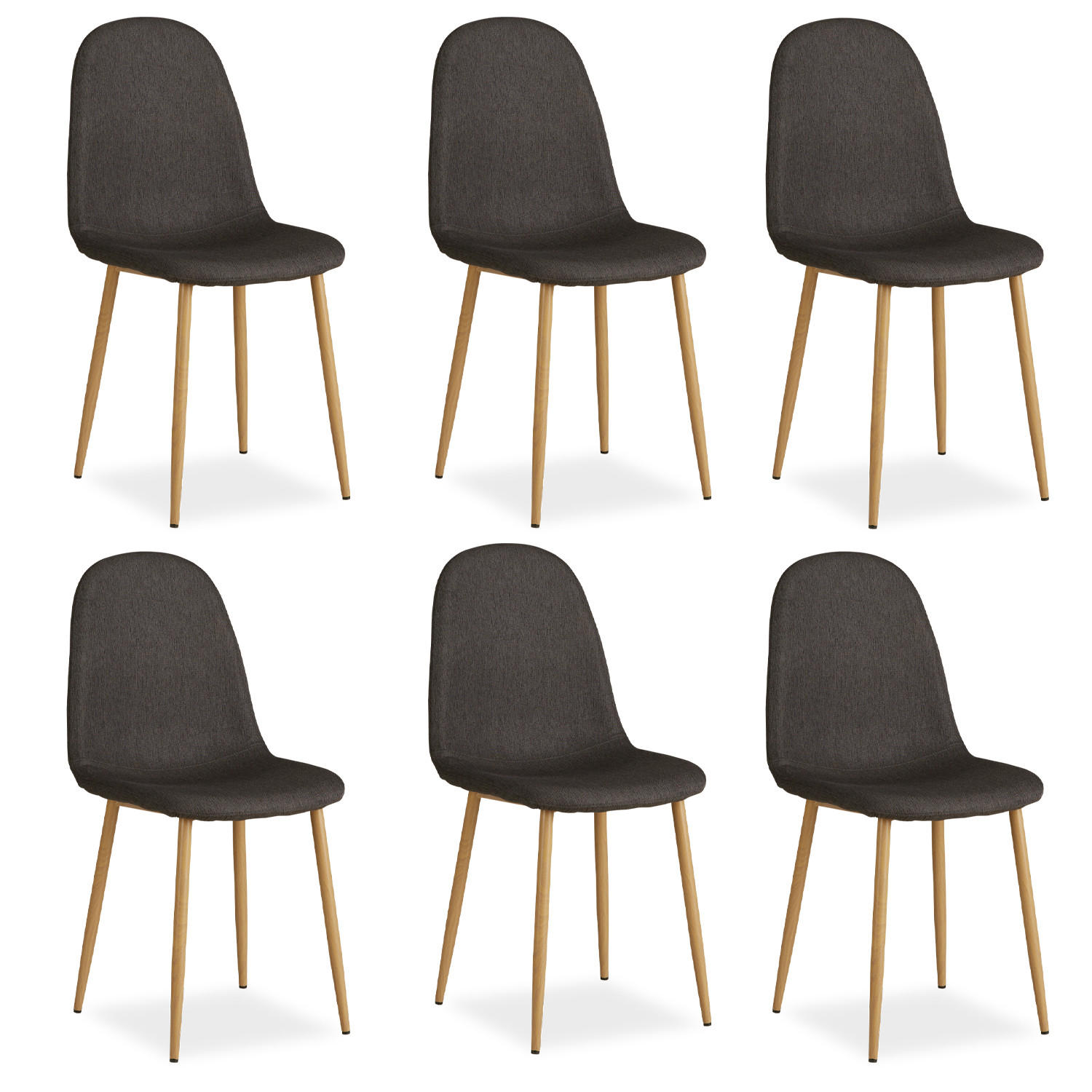 Homestyle4u Stuhl-Set Dunkelgrau 44x88x45 cm
