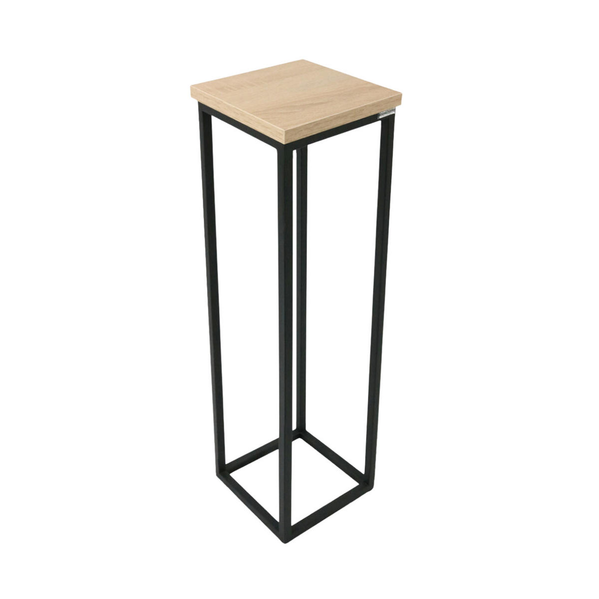 BLUMENSTÄNDER-SET 3-teilig - Sonoma / Schwarz - 50cm | 70cm | 90cm - Schwarz, Metall (21/21/90cm) - holz4home