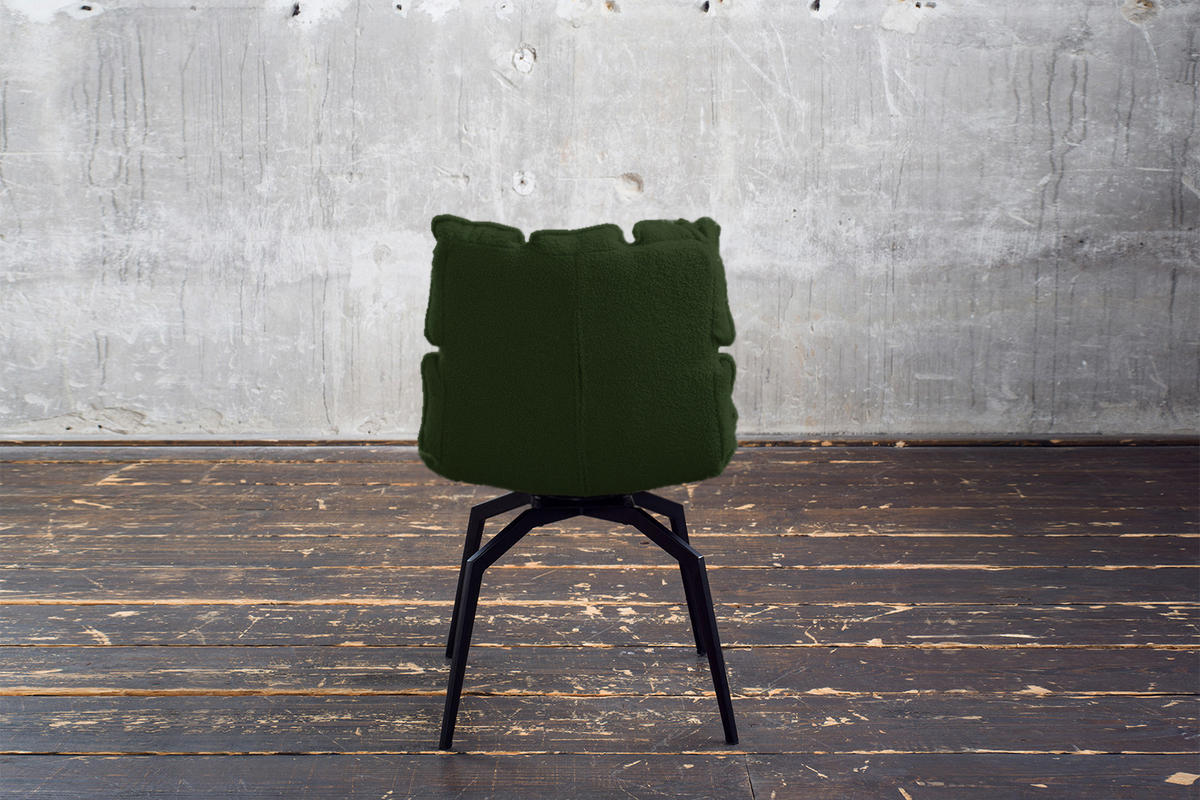 ESSZIMMERSTUHL BARO Grün Webstoff - Schwarz/Grün, Kunststoff/Textil (54/86/65cm) - KAWOLA