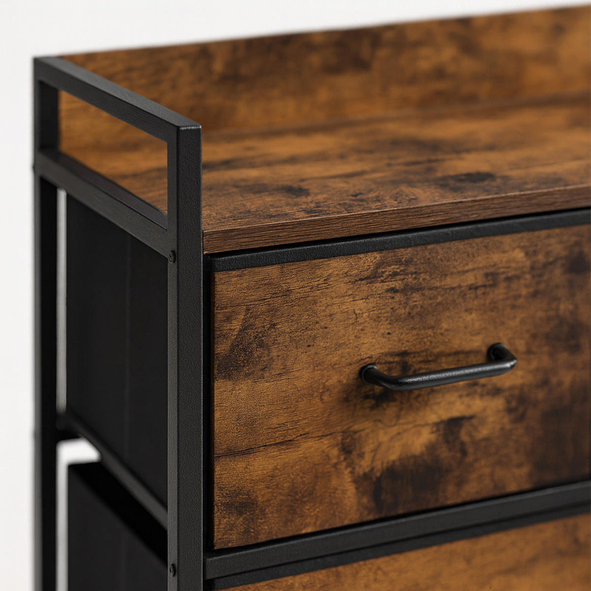 KOMODA - různobarevná, kov/kompozitní dřevo (85/98/28.5cm) - Relaxdays