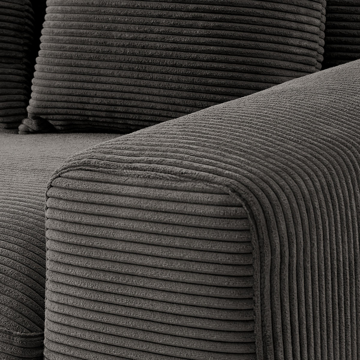 3-SITZER SOFA - Grau, Textil (243/92/103cm) - home24