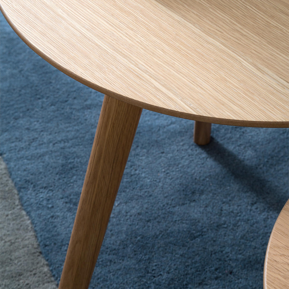 BEISTELLTISCH-SET - Eiche teilmassiv, Weiß / Eiche, 2-teilig - Eichefarben, Holzwerkstoff (50/50/45cm) - home24