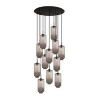 GALERIELEUCHTE Velo 12-flammig Klar Ø 18cm - Klar/Schwarz, Glas (18/18/33cm) - s.luce
