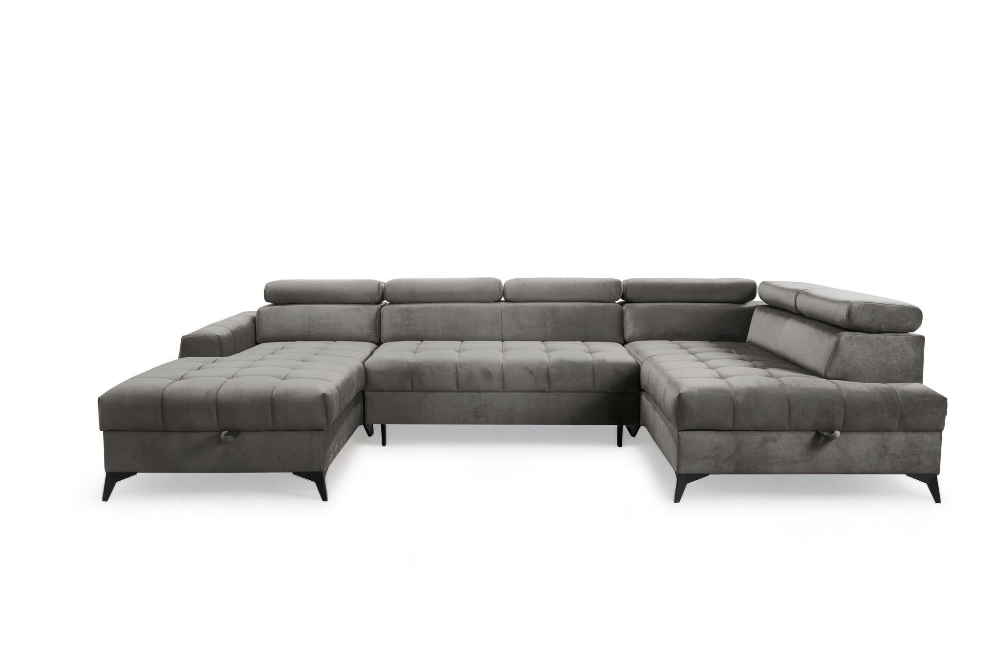 Fun Möbel Wohnlandschaft Grau 345x95x200 cm